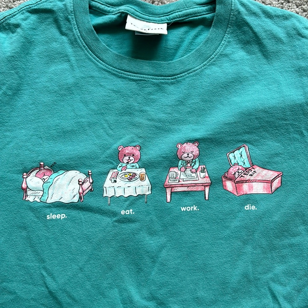 TEDDY FRESH Eat, Sleep, Work, Die Short Sleeve Tee